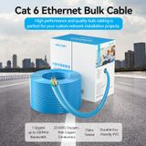  Dây cáp mạng LAN tốc độ cao Vention Cat.6 UTP Lan Cable 305M Blue - IHB (dài 305met, CAT6, 1Gigabit/250Mhz, 23AWG, Xanh dương ) 
