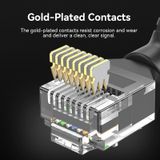  Cáp mạng tốc độ cao Vention Cat6A UTP Rotate Right Angle Ethernet Patch Cable (Đầu gập 90 độ/ Xoay 360 độ, 10-Gigabit High speed) 
