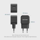  Sạc nhanh USB 1 cổng Vention 1-Port USB Wall Quick Charger (18W, QC3.0/ AFC/FCP Support, EU-Plug) 