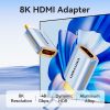  Đầu Chuyển HDMI 8K Male to Female VENTION AIV (8K@60Hz / 4K@120Hz / 2K@144Hz / 1080P@160Hz, 48Gbps, HDR Dynamic, 3D Video, VRR, QMS, ALLM, 1536kHz Audio Sampling Rate, eARC, 32 Audio Channels, Support for Multiple Audio Streams) 