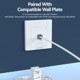  Đầu nối dây cáp điện thoại bàn Vention RJ11 Telephone Toolless Modular Jack White - IRDW0 