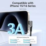  Vention USB 2.0 Type-C Male to Type-C Male Right Angle 3A Cable Aluminum Alloy Type 