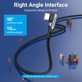  USB 2.0 C Male Right Angle to C Male 5A Cable 0.5/1/1.5/2M Gray Aluminum Alloy Type 