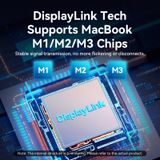  HUB Chuyển Đổi Đa Năng 11-in-1 VENTION TPW (Type-C to RJ45 1Gbps + 1*TF/SD + 1*USB-C Host + 1*Type-C PD100W + 1*USB-C/1*HDMI2 4K@60Hz + USB-A 3.2 Gen2 10Gbps + 2*Type-C 3.2 Gen2 10Gbps + DP or HDMI1 4K@60Hz, DisplayLink, Compatible with Windows/MacOS) 