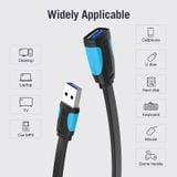  Cáp Nối Dài USB3.0 VENTION VAS-A13 (5Gbps, Cáp Dẹt, Male to Female) 