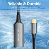  Cáp Chuyển Type-C to HDMI2.0 Female VENTION CREBC 4K@60Hz (4K@60Hz / 2K@120Hz, Cotton Braided, 0.25M) 