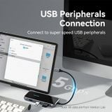  HUB mở rộng đa năng 7in1 Vention USB-C to HDMI/VGA/USB 3.0x3/RJ45/PD Docking Station - TFK (PD100W, HMDI 4K@30Hz +VGA 1080P@60Hz, 1000Mbps LAN) 
