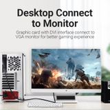 DVI(24+5) to VGA Cable for Computer Laptop TV displayer 