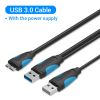  Cáp Sạc Nhanh Micro USB3.0 VENTION VAS (5Gbps, with USB Power Supply) 