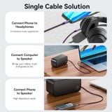  Cáp âm thanh Audio 2 đầu đực AUX 3.5mm Vention Cotton Braided (3.5mm Male to Male Audio Cable) 