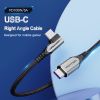  USB 2.0 C Male Right Angle to C Male 5A Cable 0.5/1/1.5/2M Gray Aluminum Alloy Type 