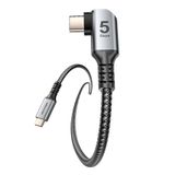  Cáp Sạc Nhanh C to C VENTION TAZ 60W (5Gbps, Right Angle Cable) 