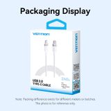  Vention USB 2.0 Type-C Male to Type-C Male 5A Cable  Aluminum Alloy Type 