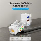  Đầu nối mạng tốc độ cao chuẩn Cat5e Vention Unshielded Keystone Jack - IRE (White Plastic Type) 