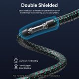  Cáp âm thanh đầu hoa sen  vải dù cao cấp Vention Cotton Braided (2RCA Male to 2RCA Male Audio Cable, Green Copper) 