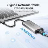  HUB chuyển đa năng Vention 6in1 Multifunction HUB - TGD (Type-C to USB 3.0*3/Gigabit Ethernet/PD) 