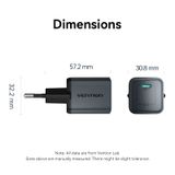  Vention 1-Port USB-C GaN Charger 20W EU-Plug 