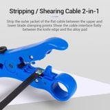  Kềm cắt - tuốt cáp đa năng Vention Coaxial Cable Stripper - KEB (tuốt cáp đồng trục, Shear / Cut / Strip, Screw Adjust, Sharp blade) 