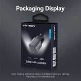  Vention 1-Port USB-C GaN Charger 20W EU-Plug 