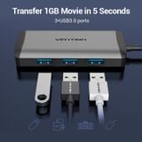  Type-C to HDMI/USB3.0*3/RJ45/PD Converter 0.15M Gray Metal Type 