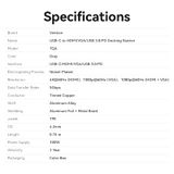  Hub chuyển đa năng Vention 4-in-1 Type C Docking Station (USB-C to HDMI/VGA/USB 3.0/PD, 4K@60Hz Support, PD100W ) 