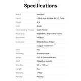  Cáp HDMI 8K dẹp vải dù siêu bền Vention Flat Nylon Braided HDMI-A Male to Male 8K HD Cable 2M - ALK (8K@60hz/ 4K@120Hz/144Hz, 48Gbps Bandwidth, HDR) 