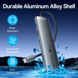  HUB Mở Rộng Kết Nối Đa Năng 9-in-1 VENTION TGV (Type-C to HDMI4K@60Hz/1*USB 3.2 Gen 1 Type-C 5Gbps/1*USB 3.0 5Gbps/1*USB 2.0 480Mbps/RJ45 1Gbps/1*SD&TF/1*TRRS 3.5mm/1*Type-C PD100W) 
