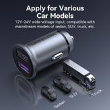  Tẩu sạc nhanh 2 cổng sạc Vention Two-Port USB Car Charger 30W (Kim loại, support QC 3.0, SCP,FCP, AFC) 