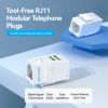  Đầu nối dây cáp điện thoại bàn Vention RJ11 Telephone Toolless Modular Jack White - IRDW0 