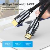  Cáp HDMI2.1 vải dù chất lượng cao Vention HDMI 8K Resolution Ultra-HD Cable - AAL (HDMI2.1, 8K@120Hz,3D / eARC Support) 