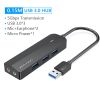  HUB Mở Rộng Kết Nối 2 in 1 VENTION CHIBB 3*USB3.0 + Card Mở Rộng Âm Thanh USB 
