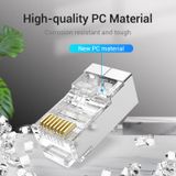  Đầu nối mạng tốc độ cao,  chống nhiểu Vention Cat.5E FTP RJ45 Modular Plug Transparent - IDA 