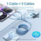  Vention USB 2.0 A Male to 3-in-1 USB-C & Lightning & Micro-B Male 6A Cable Aluminum Alloy Type 