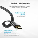  Cáp HDMI 8K dẹp vải dù siêu bền Vention Flat Nylon Braided HDMI-A Male to Male 8K HD Cable 2M - ALK (8K@60hz/ 4K@120Hz/144Hz, 48Gbps Bandwidth, HDR) 