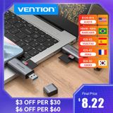  Đầu Đọc Thẻ Nhớ Đa Năng Tốc Độ Cao Vention CLL USB-A & Type-C to SD/TF Card Reader Cho Smartphone/Tablet/Macbook/Laptop 