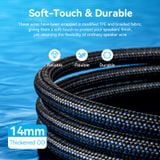  Cáp âm thanh cao cấp Vention Dual Banana Plugs to Dual Spade Plugs dung cho Loa - BLC ( 2 đầu bắp chuối sang 2 đầu Jack càng cua ) 