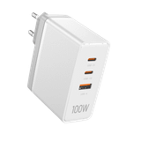  Củ sạc nhanh 3 cổng Vention 3-Port USB (C+C+A) GaN Charger 100W - FEG (QC3.0/PD/SCP/FCP/AFC Multi Quick Charge Protocol Support) 