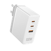  Củ sạc nhanh 3 cổng Vention 3-Port USB (C+C+A) GaN Charger 100W - FEG (QC3.0/PD/SCP/FCP/AFC Multi Quick Charge Protocol Support) 