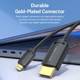  Cáp Chuyển HDMI-D to HDMI-A Bi-Directional VENTION AGI (4K@60Hz, 18Gbps, HDR) 