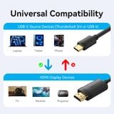 Cáp Chuyển Type-C to HDMI VENTION CRI 4K@60Hz (4K@60Hz, HDCP2.2, 3D Visual Effect, Audio & Video Sync, Steady Signal Transmission, Support Thunderbolt 4 / USB4) 