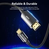  Cáp Chuyển Type-C to HDMI2.1 8K VENTION CRC (8K@60Hz, 4K@240Hz/144Hz, Dolby Atmos, Dynamic HDR, HDCP 2.3, 12-bit Color Depth, 3D Video, eARC, QMS) 