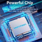  HUB chuyển đa năng Vention 7 in 1 Docking Station - TOP (Type C to HDMI/USB 3.0x3/SD/TF/PD,  0.115m Aluminum Alloy) 