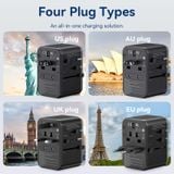  Củ Sạc Nhanh Đa Năng Du Lịch Toàn Cầu 2C + 2A VENTION FJF 65W (65W/65W/60W/5W) 