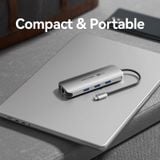  HUB chuyển đa năng Vention 9in1 USB-C Docking Station - TQL ( Type C to HDMI/USB 3.0 x 3/RJ45/SD/TF/TRRS 3.5mm/PD) 