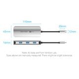  HUb chuyển đa năng Vention 5in1 Vention Docking Station (USB-C to HDMI/USB 3.0 x3/PD, 4K@60Hz, 100W PD Quick charge ) 