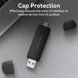  Vention 2-in-1 USB 3.0 A+C Card Reader(SD+TF) Black Dual Drive Letter 