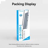  Multi-function USB-C to DP/HDMI/VGA/USB-C Gen 1/USB 3.0x2/USB 2.0/RJ45/SD/TF/TRRS 3.5mm/PD Docking Station 0.25m Gray Metal Type 