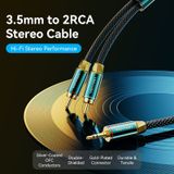  Cáp chuyển âm thanh Vention Cotton Braided 3.5mm Male to 2RCA Male Audio Cable - BCS (AUX 3.5mm sang Jack bông sen ) 