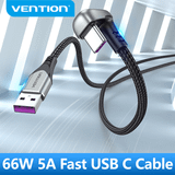  Cáp Sạc Nhanh USB to Type-C B VENTION COH 66W (5A, 180°Angle Wire) 