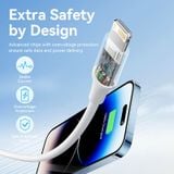  Cáp sạc USB to Lightning Vention Lightning Fast charge Cable 2.4A - LAI ( 1M White) 
